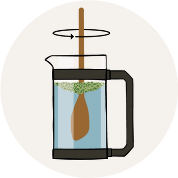 Stir and put the lid on.