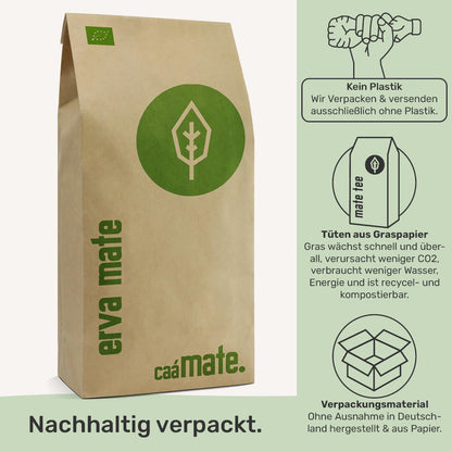 caámate erva mate tee plastikfrei verpackt nachhaltiges Verpackungsmaterial